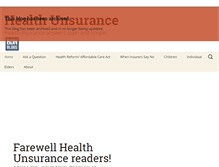 Tablet Screenshot of healthunsurance.bangordailynews.com